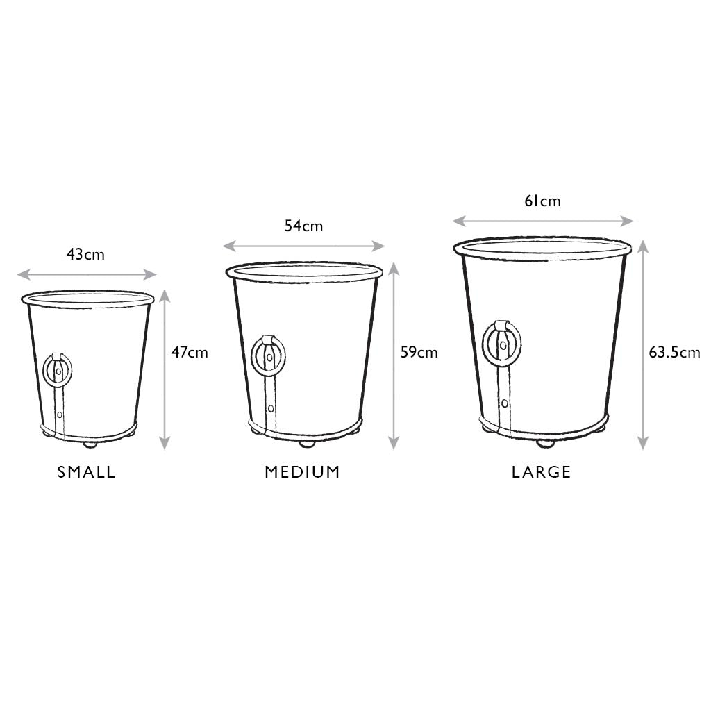 Classic Zinc Planter Measurements