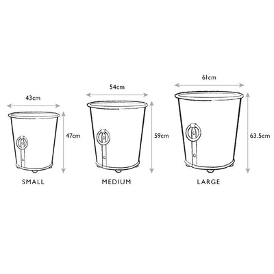 Classic Zinc Planter Measurements