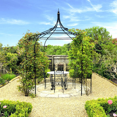 gothic gazebo in garden