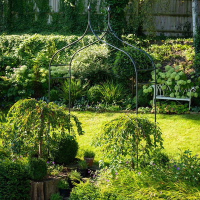 gothic arch in garden