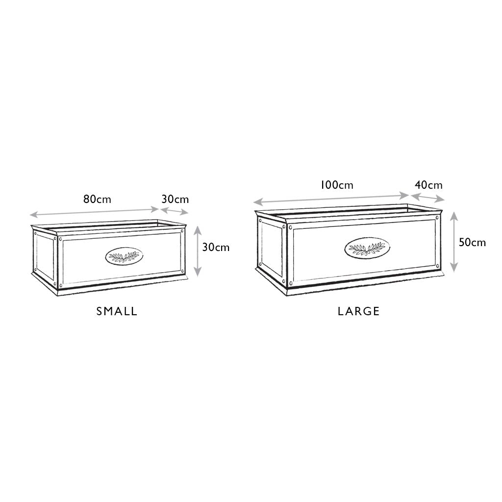 Tuscan Zinc Trough Measurements